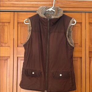 Express Chocolate Faux Fur Vest